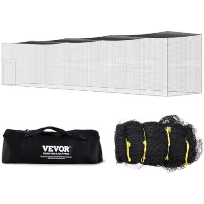 VEVOR Jaula de bateo de béisbol de 17,4 m, Red de Entrenamiento de bateo de softbol Profesional, Jaula de Lanzamiento portátil con Puerta y Bolsa de Transporte, Red de PE Cerrada Resistente VEVOR Jaula de bateo de béisbol de 17,4 m, Red de Entrenamiento de bateo de softbol Profesional, Jaula de Lanzamiento portátil con Puerta y Bolsa de Transporte, Red de PE Cerrada Resistente