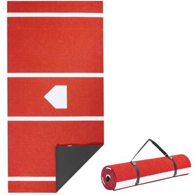 VEVOR Tapete de Bateo para Béisbol 300 x 116 cm Tapete de Lanzamiento de Sóftbol, Césped Sintético PP, Base de EVA, Alfombrilla de Entrenamiento de Béisbol para Interiores y Exteriores, Rojo VEVOR Tapete de Bateo para Béisbol 300 x 116 cm Tapete de Lanzamiento de Sóftbol, Césped Sintético PP, Base de EVA, Alfombrilla de Entrenamiento de Béisbol para Interiores y Exteriores, Rojo