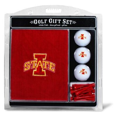 Team Golf NCAA Iowa State Cyclones Juego de Regalo: Toalla de Golf Bordada, 3 Pelotas de Golf y 14 Camisetas de Golf de 2-3/4 Pulgadas, Toalla de Triple Pliegue de 16 x 22 Pulgadas y 100% algodón Team Golf NCAA Iowa State Cyclones Juego de Regalo: Toalla de Golf Bordada, 3 Pelotas de Golf y 14 Camisetas de Golf de 2-3/4 Pulgadas, Toalla de Triple Pliegue de 16 x 22 Pulgadas y 100% algodón