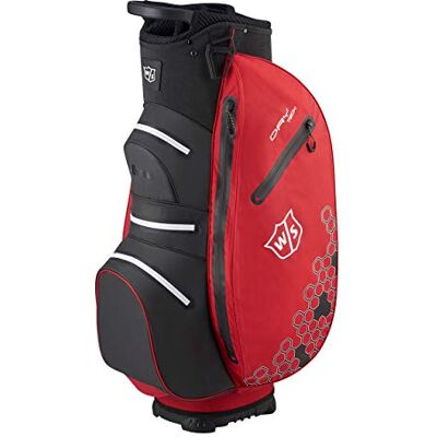 Wilson Golf Bolsa para Carro W/S Dry Tech II, Rojo/Blanco, 1.9 kg, Material Impermeable, RD Wilson Golf Bolsa para Carro W/S Dry Tech II, Rojo/Blanco, 1.9 kg, Material Impermeable, RD