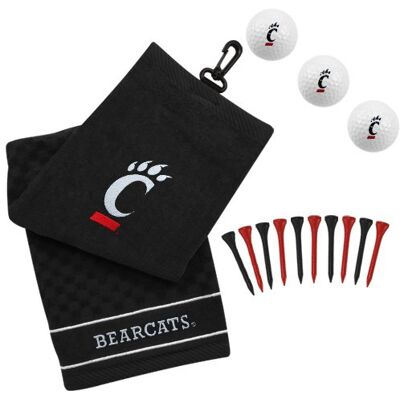 Team Golf NCAA Cincinnati Bearcats Set de Regalo: Toalla de Golf Bordada, 3 Pelotas de Golf y 14 Tees de Golf de 2-3/4 Pulgadas regulación, Toalla Triple Plegable de 16 x 22 Pulgadas y 100% algodón Team Golf NCAA Cincinnati Bearcats Set de Regalo: Toalla de Golf Bordada, 3 Pelotas de Golf y 14 Tees de Golf de 2-3/4 Pulgadas regulación, Toalla Triple Plegable de 16 x 22 Pulgadas y 100% algodón