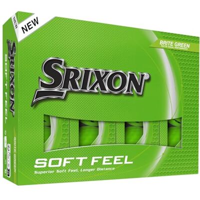 Srixon Soft Feel Brite Pelotas de Golf de Alta Visibilidad y Tacto Ultra Suave Distancia Larga y trayectoria Estable Control de spin y rápida localización Naranja/Rojo/Verde Srixon Soft Feel Brite Pelotas de Golf de Alta Visibilidad y Tacto Ultra Suave Distancia Larga y trayectoria Estable Control de spin y rápida localización Naranja/Rojo/Verde