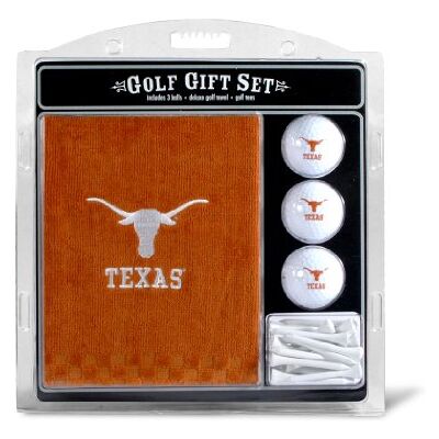 Team Golf NCAA Texas Longhorns Juego de Regalo: Toalla de Golf Bordada, 3 Pelotas de Golf y 14 Camisetas de Golf de 2-3/4 Pulgadas, Toalla de Triple Pliegue de 16 x 22 Pulgadas y 100% algodón Team Golf NCAA Texas Longhorns Juego de Regalo: Toalla de Golf Bordada, 3 Pelotas de Golf y 14 Camisetas de Golf de 2-3/4 Pulgadas, Toalla de Triple Pliegue de 16 x 22 Pulgadas y 100% algodón