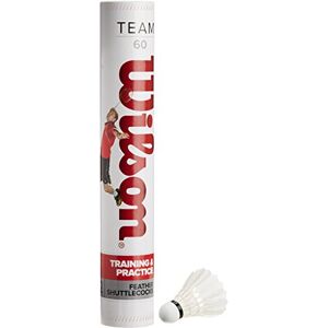 Wilson Team 77 Badminton Shuttles, Adultos Unisex, White, One Size Wilson Team 77 Badminton Shuttles, Adultos Unisex, White, One Size