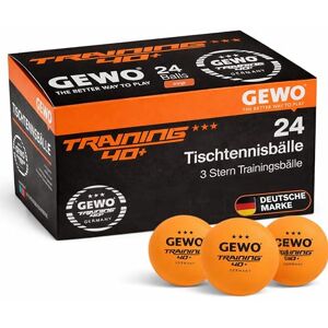 GEWO Pelotas de Tenis de Mesa Training 40+ – 3 Estrellas de plástico ABS con Costura – Pelotas de Ping Pong, diámetro 40+mm, Paquete de 24 Unidades, Naranja… GEWO Pelotas de Tenis de Mesa Training 40+ – 3 Estrellas de plástico ABS con Costura – Pelotas de Ping Pong, diámetro 40+mm, Paquete de 24 Unidades, Naranja…