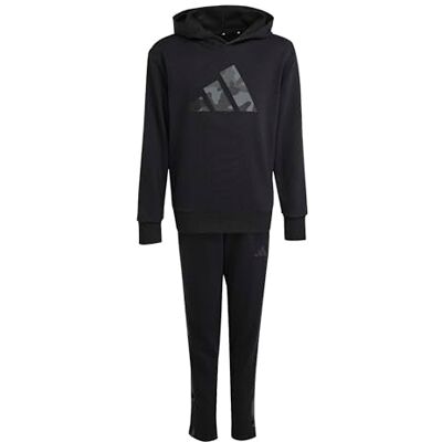 Adidas Unisex Bambini e ragazzi SEASONALS CAMO TRACKSUIT, black/carbon, 7-8 Years Adidas Unisex Bambini e ragazzi SEASONALS CAMO TRACKSUIT, black/carbon, 7-8 Years