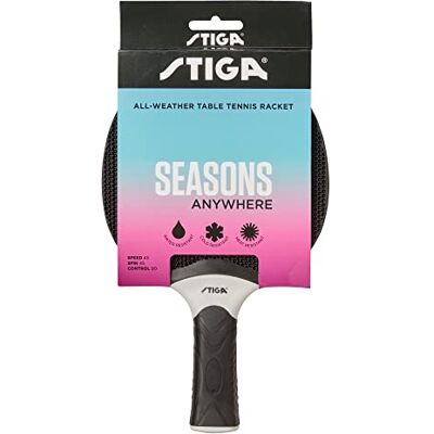 Stiga Raqueta de Ping Pong Seasons Anywhere, Resistente a la Intemperie y a los Golpes, para Uso en Interiores y Exteriores Stiga Raqueta de Ping Pong Seasons Anywhere, Resistente a la Intemperie y a los Golpes, para Uso en Interiores y Exteriores
