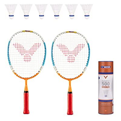 VICTOR Juego de 2 Raquetas y 1 Bote de 6 Pelotas VICTOR Juego de 2 Raquetas y 1 Bote de 6 Pelotas