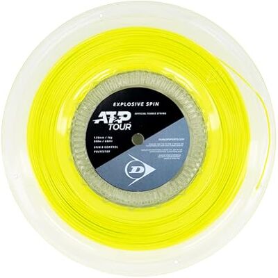 Dunlop Explosive Spin 16G Amarillo de Cuerdas de 200 m – Carrete de poliéster girado Duradero Dunlop Explosive Spin 16G Amarillo de Cuerdas de 200 m – Carrete de poliéster girado Duradero