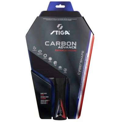 Stiga Pala de Ping-Pong Carbon Advance Cybershape Édition du Maître Stiga Pala de Ping-Pong Carbon Advance Cybershape Édition du Maître