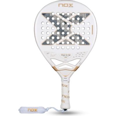 NOX Pala de pádel AT10 Genius 12K Alumbre Xtrem 2026 Agustin Tapia Agustin Tapia Teardrop Pala Padel Weight Balance System, 12K Alumbre Carbon Face, HR3 Black EVA, EOS Tunnel Agility NOX Pala de pádel AT10 Genius 12K Alumbre Xtrem 2026 Agustin Tapia Agustin Tapia Teardrop Pala Padel Weight Balance System, 12K Alumbre Carbon Face, HR3 Black EVA, EOS Tunnel Agility