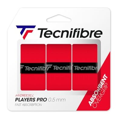 Tecnifibre Pack 3 Overgrip Players Pro Rojo Tecnifibre Pack 3 Overgrip Players Pro Rojo