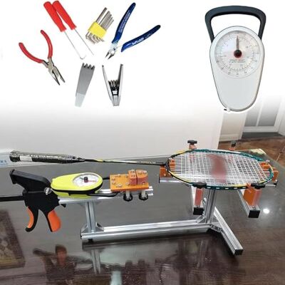 XIAGJAO Máquina de encordado de raquetas de bádminton, cuerda de raqueta de bádminton para raqueta de squash, tenis y bádminton, el kit incluye cuerda auxiliar de raqueta XIAGJAO Máquina de encordado de raquetas de bádminton, cuerda de raqueta de bádminton para raqueta de squash, tenis y bádminton, el kit incluye cuerda auxiliar de raqueta