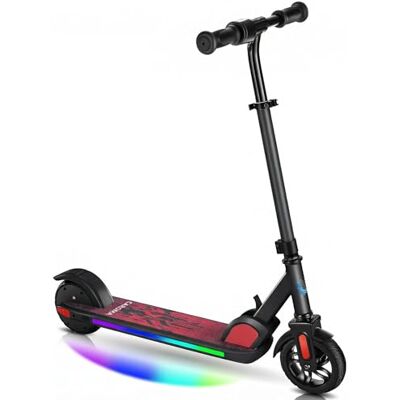 Caroma Patinete E para niños de 6 a 14 años, Motor de 150 W, 16 km/h, 80 Minutos de Tiempo de Viaje, Velocidad y Altura Ajustables, Luces Coloridas, indicador LED, Scooter eléctrico Plegable para Caroma Patinete E para niños de 6 a 14 años, Motor de 150 W, 16 km/h, 80 Minutos de Tiempo de Viaje, Velocidad y Altura Ajustables, Luces Coloridas, indicador LED, Scooter eléctrico Plegable para