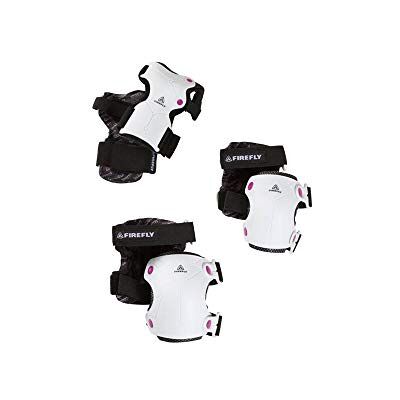 Firefly Proline Juego de Protectores (Talla S), Color Blanco, Negro y Rosa Firefly Proline Juego de Protectores (Talla S), Color Blanco, Negro y Rosa