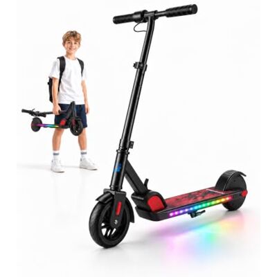 Caroma Patinete eléctrico para niños de 6 a 12 años, Motor 150 W hasta 16 km/h, Alcance de 12 km, Patinete eléctrico Plegable con Luces de Colores y Pantalla LED, Velocidad y Altura Caroma Patinete eléctrico para niños de 6 a 12 años, Motor 150 W hasta 16 km/h, Alcance de 12 km, Patinete eléctrico Plegable con Luces de Colores y Pantalla LED, Velocidad y Altura
