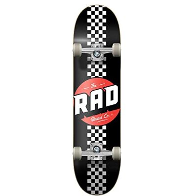 RAD Monopatín Unisex para Adultos Checker Stripe de 20 cm RAD Monopatín Unisex para Adultos Checker Stripe de 20 cm
