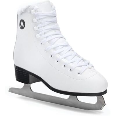 ATTABO Patines Artísticos de Hielo para Mujeres 36 EU Hoja de Acero Inoxidable Cordones Clásicos Ganchos Reforzados Forro de Piel Sintética Cómodos Color Blanco ATTABO Patines Artísticos de Hielo para Mujeres 36 EU Hoja de Acero Inoxidable Cordones Clásicos Ganchos Reforzados Forro de Piel Sintética Cómodos Color Blanco