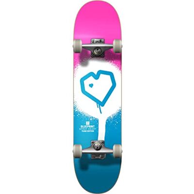 Centrano Unisex – Adultos Blueprint Spray Heart V2 Monopatín Completo, Azul/Blanco/Rosa, 7,75 Pulgadas Centrano Unisex – Adultos Blueprint Spray Heart V2 Monopatín Completo, Azul/Blanco/Rosa, 7,75 Pulgadas