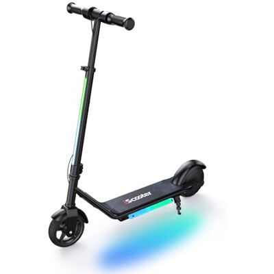 iScooter Patinete eléctrico para niños de 6 a 12 años, 3 Modos de conducción (5, 10, 16 km/h), con Pantalla Digital LED y Luces, Altura Regulable, hasta 9 km de Alcance y 75 kg iScooter Patinete eléctrico para niños de 6 a 12 años, 3 Modos de conducción (5, 10, 16 km/h), con Pantalla Digital LED y Luces, Altura Regulable, hasta 9 km de Alcance y 75 kg