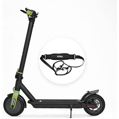 Nilox X-Drive M1, Patinete eléctrico Plegable con Correa, Motor 350 W, autonomía 25 km, Patinete Ligero con Control de Crucero, Pantalla Inteligente, Llave NFC, Negro y Lima Nilox X-Drive M1, Patinete eléctrico Plegable con Correa, Motor 350 W, autonomía 25 km, Patinete Ligero con Control de Crucero, Pantalla Inteligente, Llave NFC, Negro y Lima