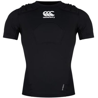 Canterbury Chaleco de Rugby Unisex Pro Protection para Adultos, Protege el Pecho y los Hombros, Transpirable, Ligero y Flexible, Color Negro, Blanco y Plateado, Talla XL Canterbury Chaleco de Rugby Unisex Pro Protection para Adultos, Protege el Pecho y los Hombros, Transpirable, Ligero y Flexible, Color Negro, Blanco y Plateado, Talla XL