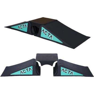 ACTA Rampa de Patinaje Infantil – Mini rampa para Patinete de Estilo Libre, BMX, Rampa RC para Coche, Ligero y portátil ACTA Rampa de Patinaje Infantil – Mini rampa para Patinete de Estilo Libre, BMX, Rampa RC para Coche, Ligero y portátil