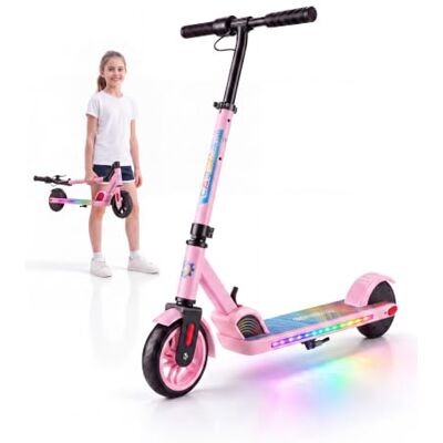Caroma Patinete eléctrico para niños de 6 a 12 años, Motor de 150 W hasta 16 km/h, Alcance de 12 km, Patinete eléctrico Plegable con Luces Coloridas y Pantalla LED, Velocidad y Altura Ajustables Caroma Patinete eléctrico para niños de 6 a 12 años, Motor de 150 W hasta 16 km/h, Alcance de 12 km, Patinete eléctrico Plegable con Luces Coloridas y Pantalla LED, Velocidad y Altura Ajustables