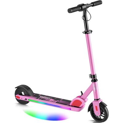 Caroma Patinete E para niños de 6 a 14 años, Motor de 150 W/180 W, 16 km/h, 80 Minutos de Tiempo de conducción, Velocidad y Altura Ajustables, Luces Coloridas, indicador LED, Scooter eléctrico Caroma Patinete E para niños de 6 a 14 años, Motor de 150 W/180 W, 16 km/h, 80 Minutos de Tiempo de conducción, Velocidad y Altura Ajustables, Luces Coloridas, indicador LED, Scooter eléctrico