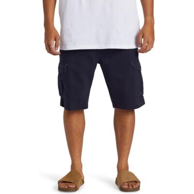 Quiksilver Crucial Battle Short Pantalones Cortos Hombre, Blue Nights Solid, 28W Quiksilver Crucial Battle Short Pantalones Cortos Hombre, Blue Nights Solid, 28W