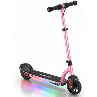 Caroma Patinete eléctrico para niños de 6 a 12 años, con Motor de 150 W, 3 velocidades hasta 16 km/h, luz LED, Altura Ajustable, Alcance de 10 km, Regalo para niños y niñas Caroma Patinete eléctrico para niños de 6 a 12 años, con Motor de 150 W, 3 velocidades hasta 16 km/h, luz LED, Altura Ajustable, Alcance de 10 km, Regalo para niños y niñas