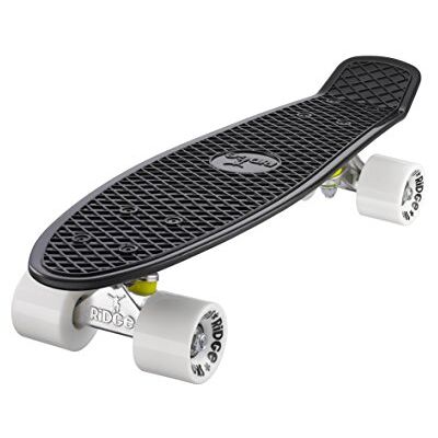 Ridge Retro 22 Skateboard, Color Negro y Blanco, 55 cm (22'') Ridge Retro 22 Skateboard, Color Negro y Blanco, 55 cm (22'')