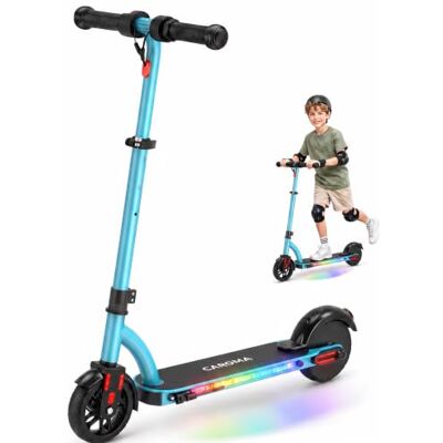 Caroma Patinete eléctrico para niños de 6 a 12 años, Doble Sistema de Freno, Motor de 150 W hasta 16 km/h, Alcance de 12 km, Velocidad y Altura Regulables, Pantalla LED Caroma Patinete eléctrico para niños de 6 a 12 años, Doble Sistema de Freno, Motor de 150 W hasta 16 km/h, Alcance de 12 km, Velocidad y Altura Regulables, Pantalla LED