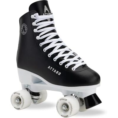ATTABO Serena Patines de ruedas para mujer en piel ecológica, rodamientos ABEC-3, marco de polipropileno y rueda de aluminio, ruedas de PU 82A de 54 x 32 mm, freno de TPU, cordones clásicos, seguros ATTABO Serena Patines de ruedas para mujer en piel ecológica, rodamientos ABEC-3, marco de polipropileno y rueda de aluminio, ruedas de PU 82A de 54 x 32 mm, freno de TPU, cordones clásicos, seguros