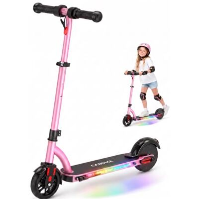 Caroma Patinete eléctrico para niños de 6 a 12 años, Doble Sistema de Freno, Motor de 150 W hasta 16 km/h, Alcance de 12 km, Velocidad y Altura Regulables, Pantalla LED Caroma Patinete eléctrico para niños de 6 a 12 años, Doble Sistema de Freno, Motor de 150 W hasta 16 km/h, Alcance de 12 km, Velocidad y Altura Regulables, Pantalla LED
