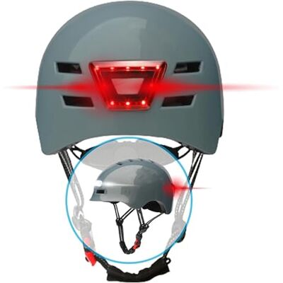 BEEPER ME135L-G Casco LED, Adultos Unisex, Gris, Large BEEPER ME135L-G Casco LED, Adultos Unisex, Gris, Large