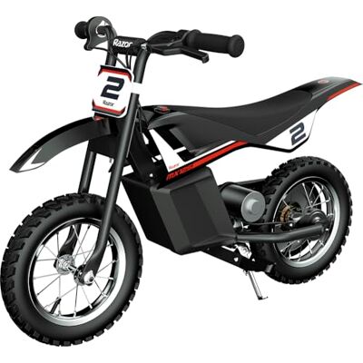 Razor MX125 W/Decals Bicicleta eléctrica de Litio para niños con velocidades de hasta 8 mph, Motor de Cubo de 100W para Mayores de 7 años Razor MX125 W/Decals Bicicleta eléctrica de Litio para niños con velocidades de hasta 8 mph, Motor de Cubo de 100W para Mayores de 7 años