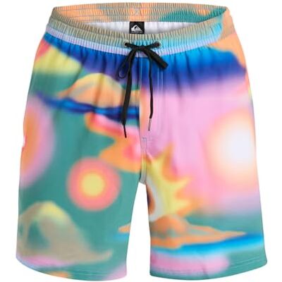 Quiksilver SURFSILK Straight Volley 17 Pantalón Corto de baño, Color Verde Quiksilver SURFSILK Straight Volley 17 Pantalón Corto de baño, Color Verde
