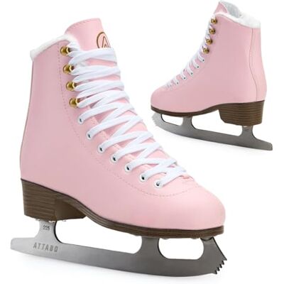 ATTABO Patines de Hielo Artísticos para Niños Isla 32 EU Cuchilla de Acero Inoxidable Ideal para Todos PVC Superior Soporte para Tobillo Estabilidad y Comodidad Diseño Clásico Color Rosa ATTABO Patines de Hielo Artísticos para Niños Isla 32 EU Cuchilla de Acero Inoxidable Ideal para Todos PVC Superior Soporte para Tobillo Estabilidad y Comodidad Diseño Clásico Color Rosa