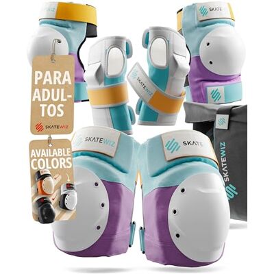 SKATEWIZ Rodilleras Patines Adulto protecciones patines adulto Protectores Patines en Línea, Skate, Scooter Rodilleras y Coderas Material de patinaje SHIELD Talla L Lavanda SKATEWIZ Rodilleras Patines Adulto protecciones patines adulto Protectores Patines en Línea, Skate, Scooter Rodilleras y Coderas Material de patinaje SHIELD Talla L Lavanda
