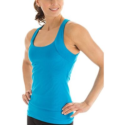 WINSHAPE Cross Back Top Prenda, Color Turquesa (Turquoise Turquoise), Talla XL WINSHAPE Cross Back Top Prenda, Color Turquesa (Turquoise Turquoise), Talla XL