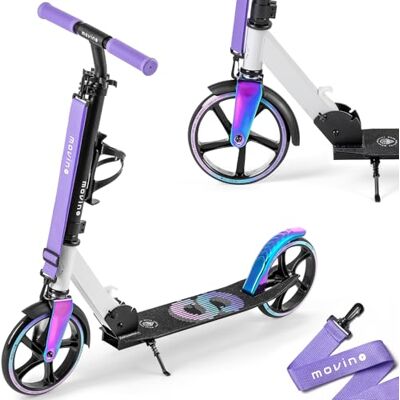 Movino Infinity Scooter para niños y Adultos, Plegable, Ruedas Grandes de 200 mm, portabotellas, Correa de Transporte Movino Infinity Scooter para niños y Adultos, Plegable, Ruedas Grandes de 200 mm, portabotellas, Correa de Transporte