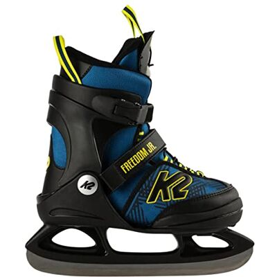 K2 Freedom Ice Patín De Hielo, Juventud Unisex, Blue_Yellow, 29 K2 Freedom Ice Patín De Hielo, Juventud Unisex, Blue_Yellow, 29