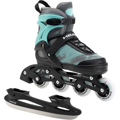ATTABO Head Galaxy 2 en 1 Patines en línea para niños de tamaño Ajustable, riel de Aluminio, ABEC-7, Ruedas 82A, con patín, para Ocio y Patinaje sobre Hielo (Verde, 34-37) ATTABO Head Galaxy 2 en 1 Patines en línea para niños de tamaño Ajustable, riel de Aluminio, ABEC-7, Ruedas 82A, con patín, para Ocio y Patinaje sobre Hielo (Verde, 34-37)
