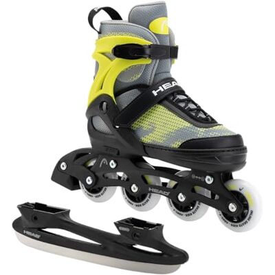 ATTABO Head Galaxy 2 en 1 Patines en línea para niños de tamaño Ajustable, riel de Aluminio, ABEC-7, Ruedas 82A, con patín, para Ocio y Patinaje sobre Hielo (Amarillo, 38-41) ATTABO Head Galaxy 2 en 1 Patines en línea para niños de tamaño Ajustable, riel de Aluminio, ABEC-7, Ruedas 82A, con patín, para Ocio y Patinaje sobre Hielo (Amarillo, 38-41)