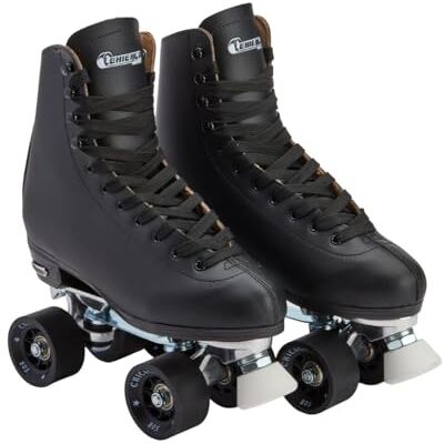 Chicago Skates Chicago Hombres de Cuero Forrado Patinaje Skate, Color Negro, Unisex, Negro Chicago Skates Chicago Hombres de Cuero Forrado Patinaje Skate, Color Negro, Unisex, Negro