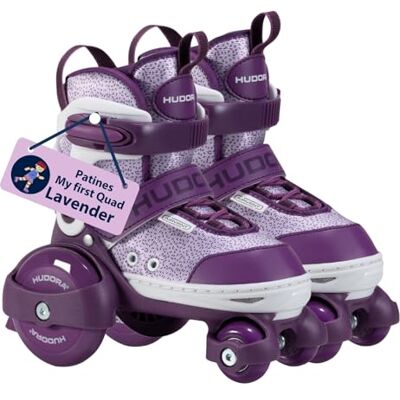 Hudora My First Quad Patines Lavender Zapatos con Ruedas Talla 30-33 Hudora My First Quad Patines Lavender Zapatos con Ruedas Talla 30-33