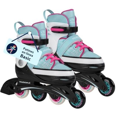 Hudora Patines Basic en azul / menta Patines para niños y adolescentes en diferentes tallas Patines ajustables hasta 4 tallas como modelo para principiantes Hudora Patines Basic en azul / menta Patines para niños y adolescentes en diferentes tallas Patines ajustables hasta 4 tallas como modelo para principiantes
