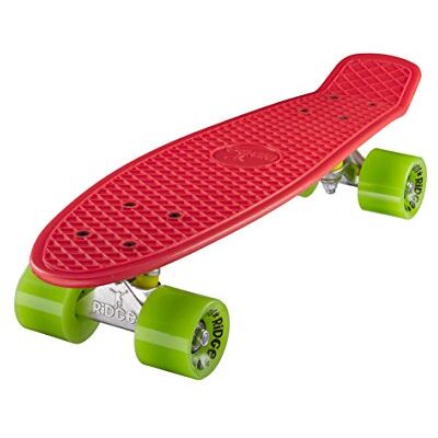 Ridge Retro 22 Skateboard, Color Rojo y Verde, 55 cm (22'') Ridge Retro 22 Skateboard, Color Rojo y Verde, 55 cm (22'')