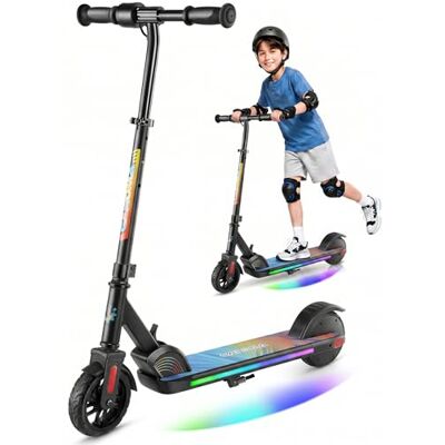 Caroma Patinete eléctrico para niños de 6 a 12 años, Motor de 150 W hasta 16 km/h, Alcance de 12 km, Patinete eléctrico Plegable con Luces Coloridas y Pantalla LED, Velocidad y Altura Ajustables Caroma Patinete eléctrico para niños de 6 a 12 años, Motor de 150 W hasta 16 km/h, Alcance de 12 km, Patinete eléctrico Plegable con Luces Coloridas y Pantalla LED, Velocidad y Altura Ajustables